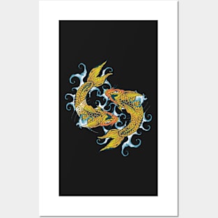 Pisces / Yin Yang Posters and Art